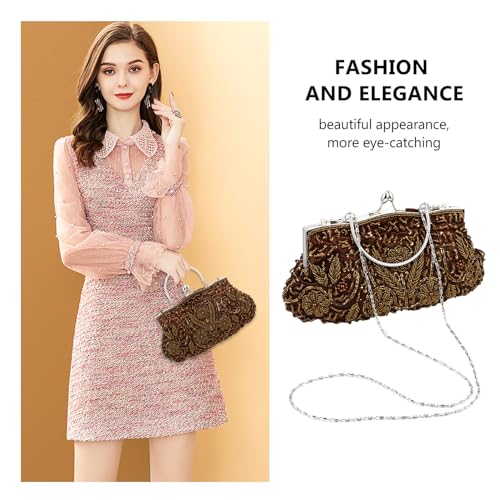Sac main rétro chic femme YARNOW pochette soirée artisanale mariage et cérémonie
