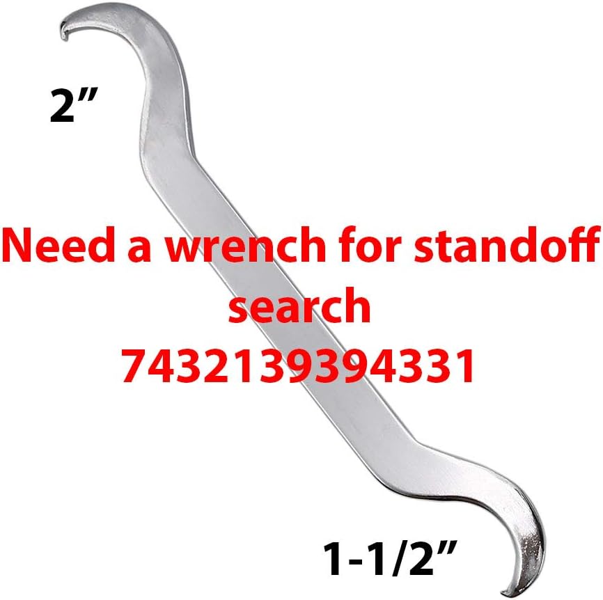 Stainless Steel 316 Grade 2" x 2" Heavy Duty Standoff 1-3/4" Projection for 1/2" ~ 3/4" Glass Railing w/Concrete Screw