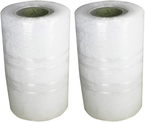 Othmro 2 piezas de película elástica de 4.7 in x 656.2 ft, película elástica de plástico duradero, rollo de envoltura retráctil resistente para