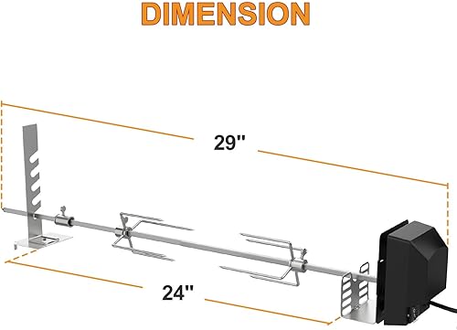 Miniatura 2 de Kit de parrilla universal para barbacoa para la mayoría de parrillas de 2 a 6 quemadores, kit de motor de asador de barbacoa certificado UL con