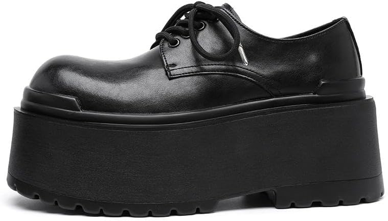 [SIVOVER] メンズ 厚底 ソールドシューズ エクストラハイ ビジネスシューズ フォーマルシューズ 革靴 プラットフォーム 大