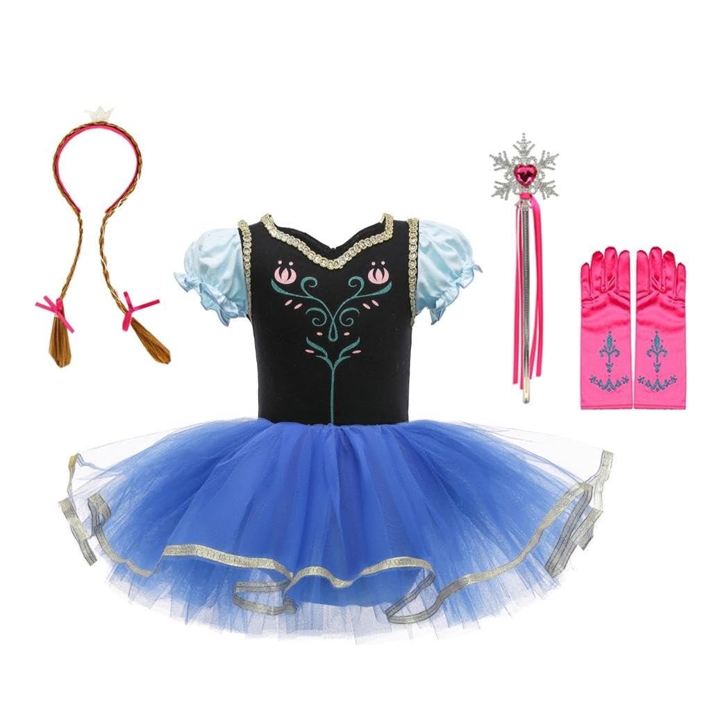 strapless open back dress Disney Princess Anna Frozen Inspired Tutu Dress – EverAfterTutuCo main image 1