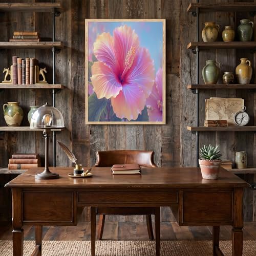 Impression sur toile fleurs réalistes rose pour une déco raffinée - 3