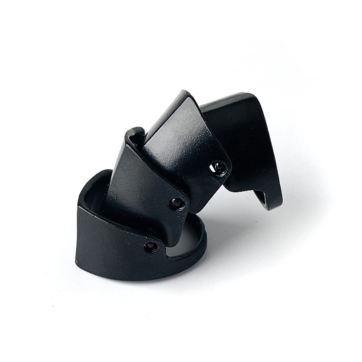 Uarein Hollow Knuckle Joint Finger Activity Ring.Silver Double Loop Rings Gothic Hinged Rings Punk Jewelry Halloween Gifts for Women: Black