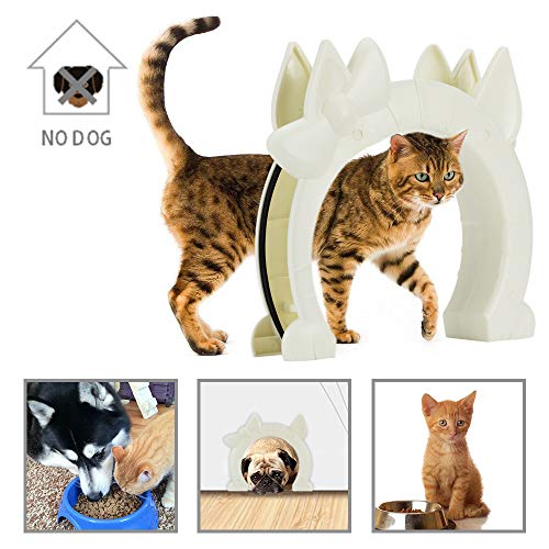 Slowton Cat Door, Pet Door for Cats Interior Door 2 Way Kitty Hole Shape Pass Fits Hollow Core Glass Solid Door for Cats… - Image 5