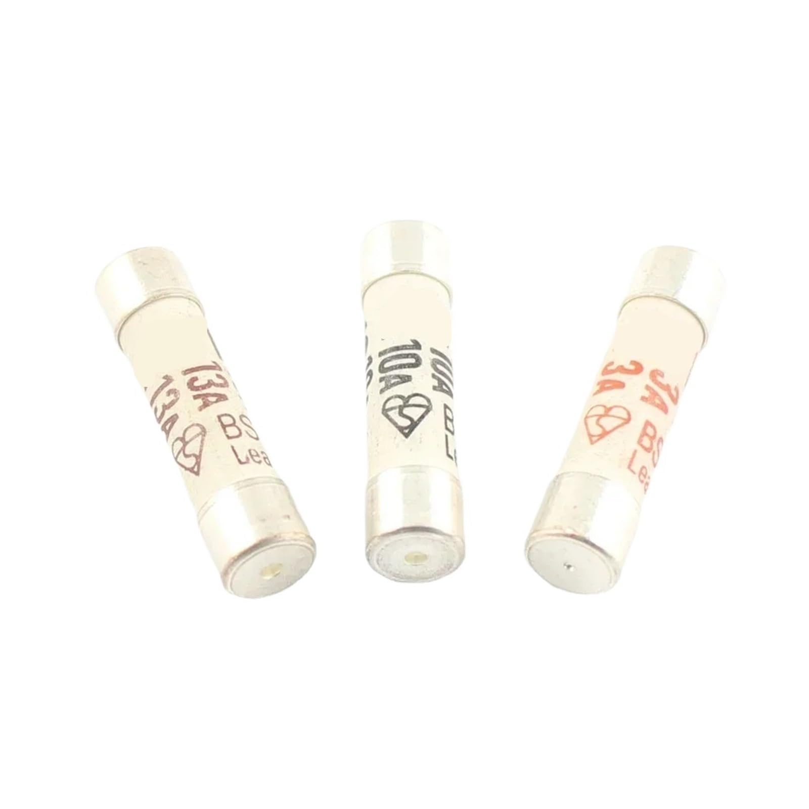 Fusibile ceramico a rottura rapida, Fusibile a spina BS1362 for riempimento di sabbia antisommossa, fusibile a cartuccia in ceramica 6x25mm 3A 10A 13A 240V senza piombo (13A)(13A)