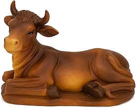 Magie di Natale Ox Christmas Decoration for Nativity Scene and Nativity, H 20 cm