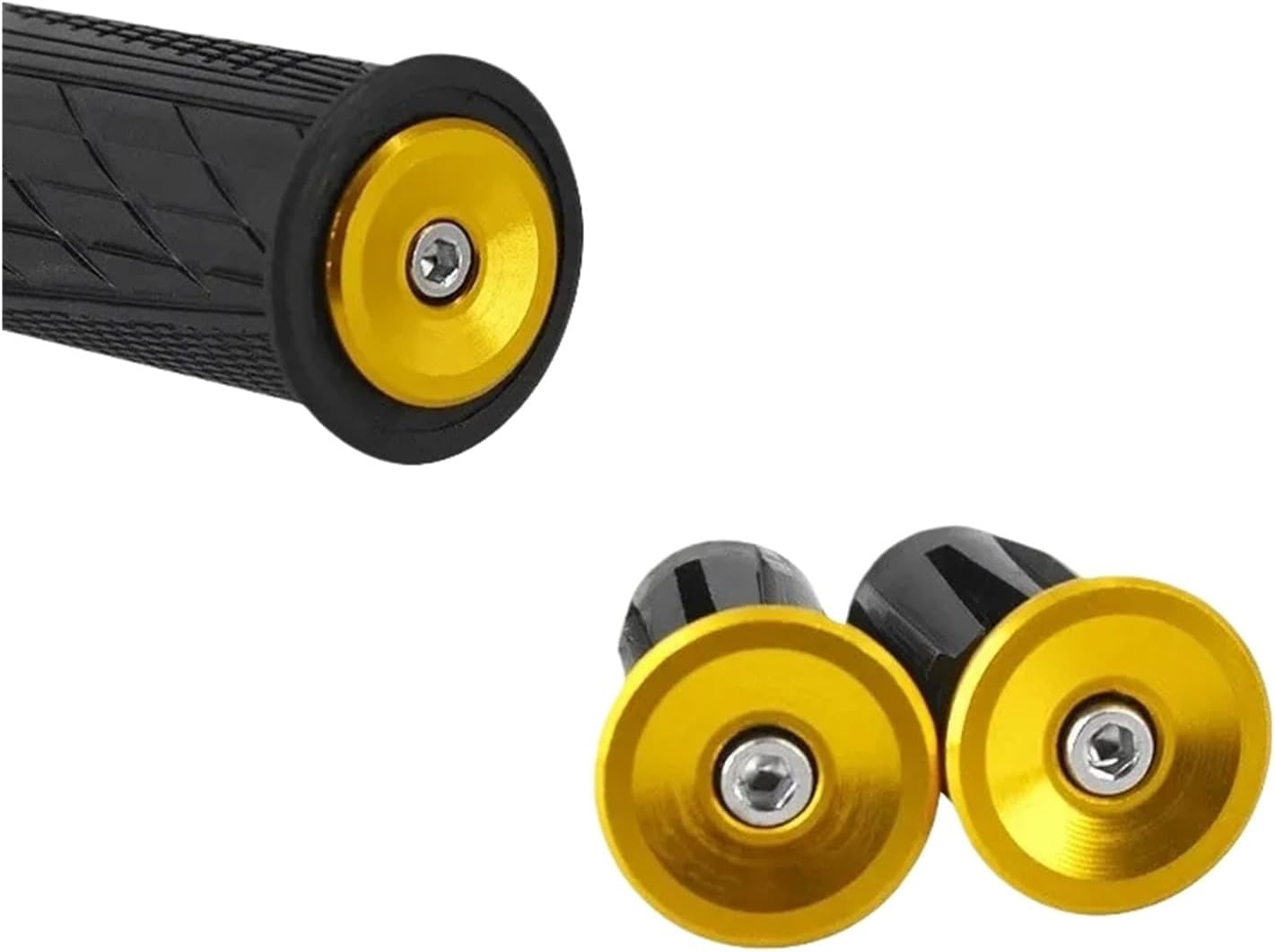 Motorcycle Handlebar End Plug 1 Pair Handlebar End Plugs Aluminum Alloy Bar End Cap Motorcycle Accessories Lock Handle Cover.