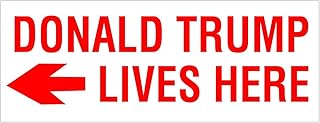 Donald Trump Lives Here Self Ink Stock Stamp - 3/4" x 1-7/8" - Patriotic Office Supplies, Political Campaign Tool, Custom Stamping, Durable Ink Stamp, Election Merchandise