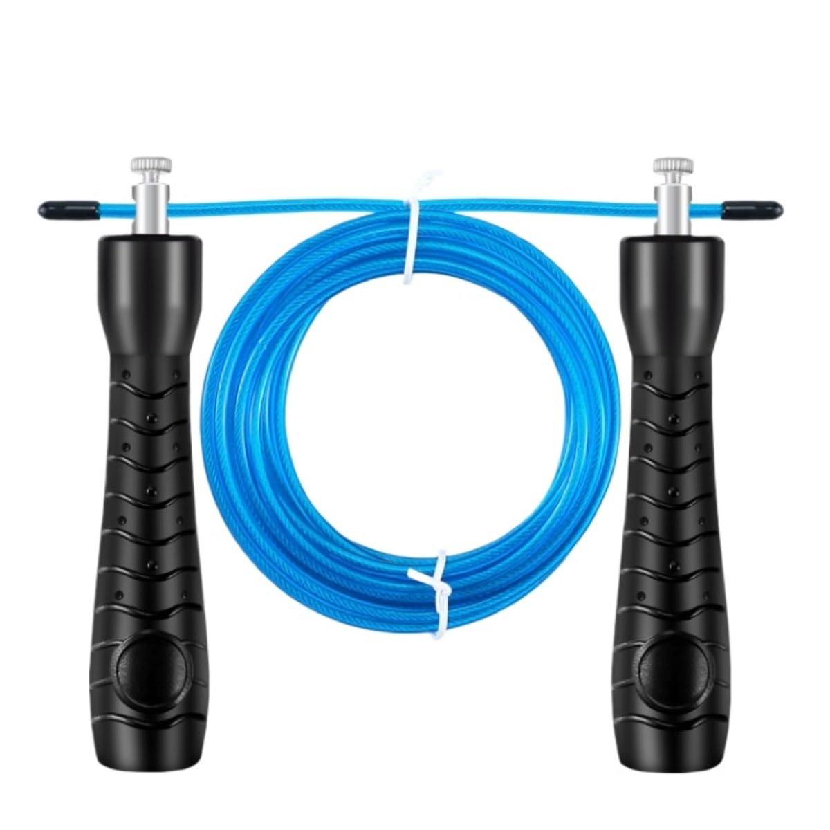 Springseil Heimtraining Stahldraht, Verstellbare Länge, for Sport, Fitness, Training, Springseil Für Fitness Gewichtsverlust(Black)