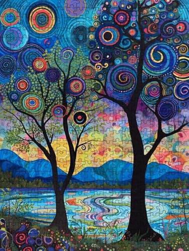 Puzzle adultos de 3000 piezas: árbol abstracto para decorar el salón en familia