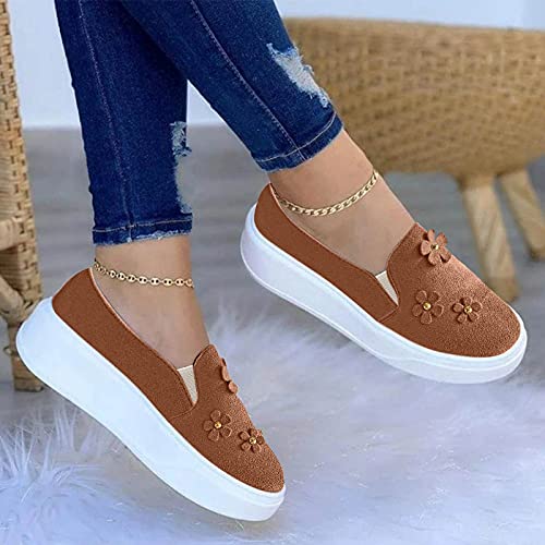 Ensemble de chaussures de sport à fleurs en daim pour soulager vos pieds - 2