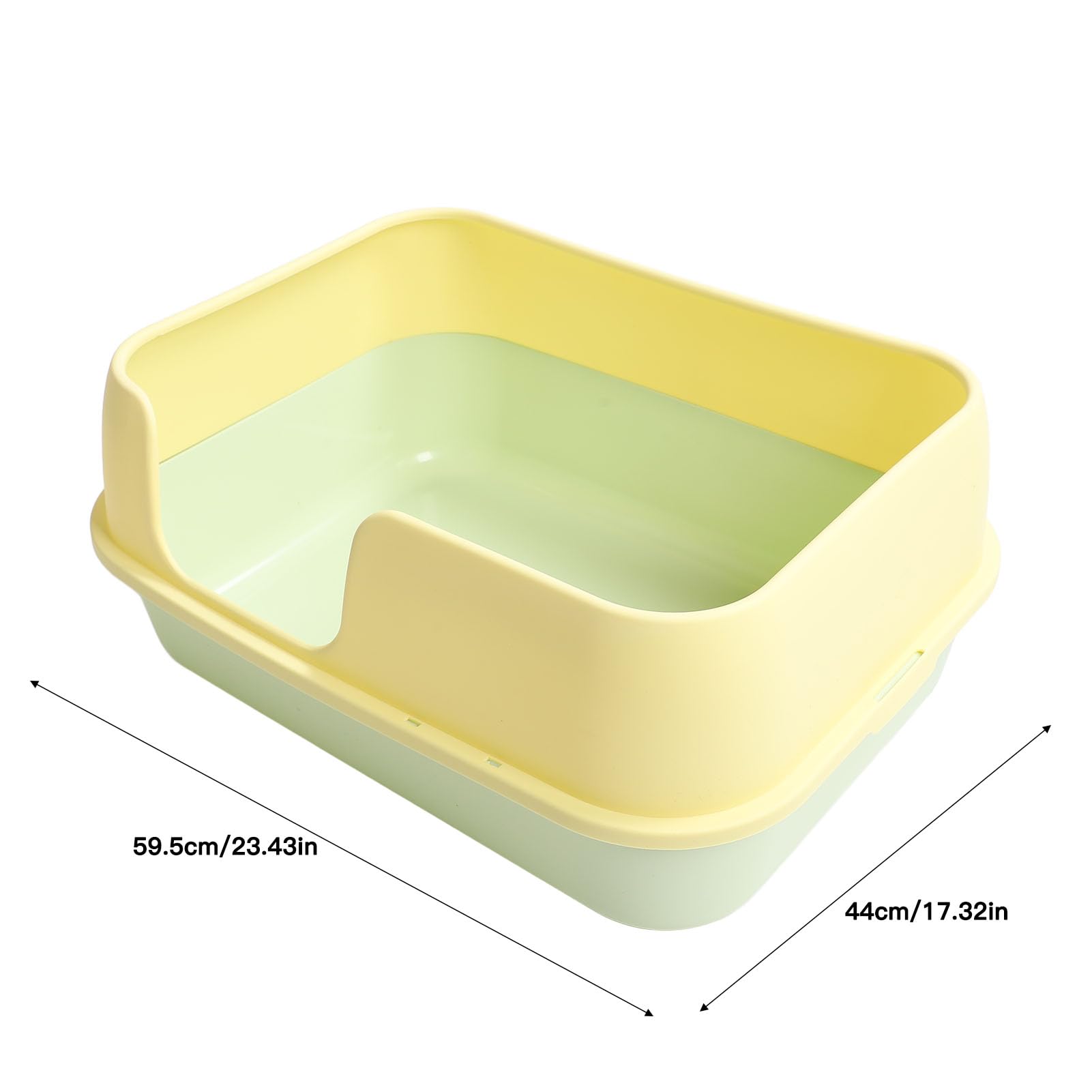 Halbgeschlossene Katzentoilette, Extra Große 23,4 X 17,3 Zoll | Spritzwassergeschütztes Design, Abnehmbares Tablett, Inklusive Schaufel, für Mehrere Katzen, Sicheres, Ungiftiges Material