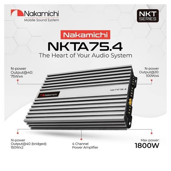 Nakamichi NKTA75.4 Amplifier Specifications Diagram