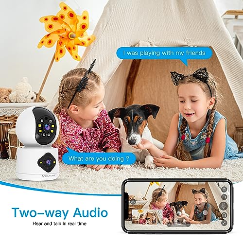 VSTARCAM Dual Lens Indoor Security Camera, 5MP Pan Tilt Zoom WiFi Camera, Dog Camera for Baby/Pet/Home with Color Night Vision,2-Way Audio,Human Auto Tracking, Indoor Camera Wireless with Phone App VSTARCAM Dual Lens Indoor Security Camera, 5MP Pan Tilt Zoom WiFi Camera, Dog Camera for Baby/Pet/Home with Color Night Vision,2-Way Audio,Human Auto Tracking, Indoor Camera Wireless with Phone App