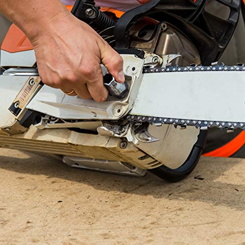 Mudder Chainsaw Scrench, 2 Pieces Bar T-Wrench Spanner Tools and Star T-Wrench Replacement Combination Screwdriver and Wrench 13 by 19 mm Chainsaw Wrench Scrench
