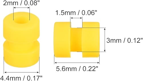 Miniatura 2 de MECCANIXITY Bolas de goma antivibración RC para control remoto F4 F7 controlador de vuelo M2x5.0.236 in bolas de absorción de impactos (amarillo),