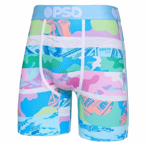 PSD Men's Camo Print Boxer Briefs - 7 Inch Inseam Breathable and Supportive Men's Underwear with Moisture-Wicking Fabric2