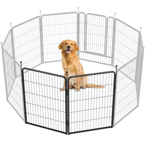 Image of FXW Rollick Unleashed Dog Playpen for Indoor, Yard, RV Camping, 40 inch 2 Panels for Medium and Large Dogs, Black│Patented