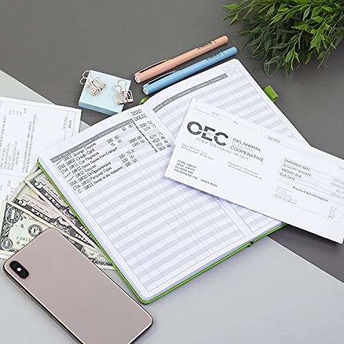 Clever Fox Check Register – Deluxe Checkbook Log With Check & Transaction Registers, Bank Account Register Booklets For Personal And Work Use, A5 Hardcover - Green #TOP3