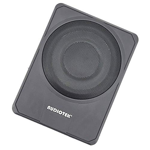 Audiotek 10 Inches 1000 Watts Peak Power / 500 Watts Rms Slim Under-Seat Active Power Audio Car/Truck Angle Trunk Box Sub-Woofer Sub/Supply Voltage: 11-15V Dc #TOP3