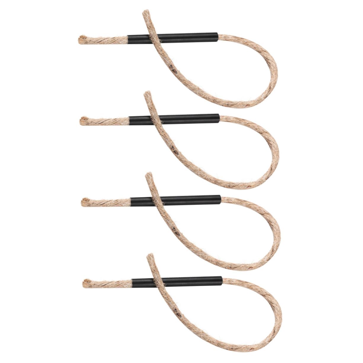balacoo 4 Pack Fire Starter Camping Tool Cords Aluminum Handles Survival Ropes for Outdoor Use