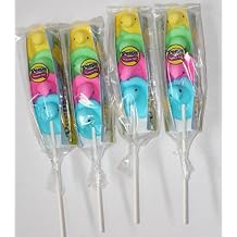 Peeps Marshmallow Rainbow Pop, Peeps on a Stick 4 Ct Pack of 4