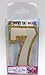 Wasiwax Number (7) Birthday Candle - Gold Glitter - Browse Our Store and Choose Other Numbers
