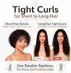 3/8 Inch Small Curling Iron Wand for Short & Long Hair, 9mm Ceramic Small Barrel Curling Iron for Tight Curls Skinny Curling Wand with 5 Adjustable Temps, Heat Resistant Glove Included
