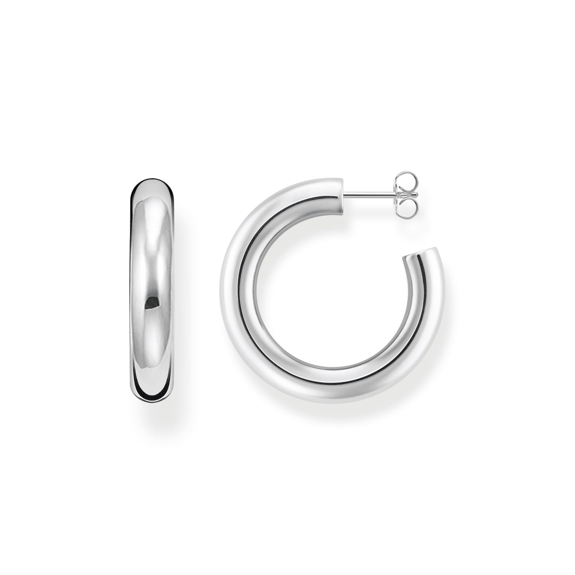 THOMAS SABO Silver medium chunky hoop earrings 925 Sterling Silver