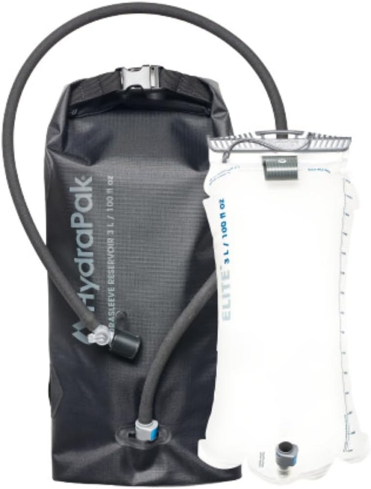 Hydrapak HydraSleeve – Funda aislada con depósito de agua de perfil bajo Shape-Shift para usar dentro o fuera del paquete, tubo aislado y cubierta