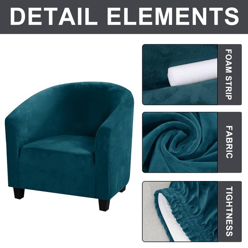 EURHOWING Velvet Tub Chair Slipcover - Image 3