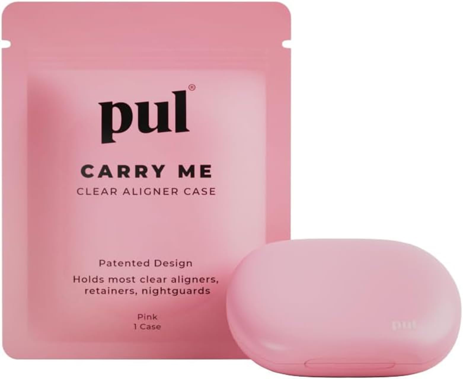 The Pultool PUL Retainer Case for Invisalign and Clear Aligners - Aligner Case with Magnetic Closure, Mouth Guard and Denture - Slim Travel Retainer