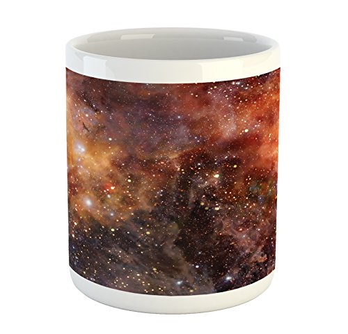 Ambesonne Outer Space Mug, Nebula Gas Cloud in Deep Outer Space Galaxy...