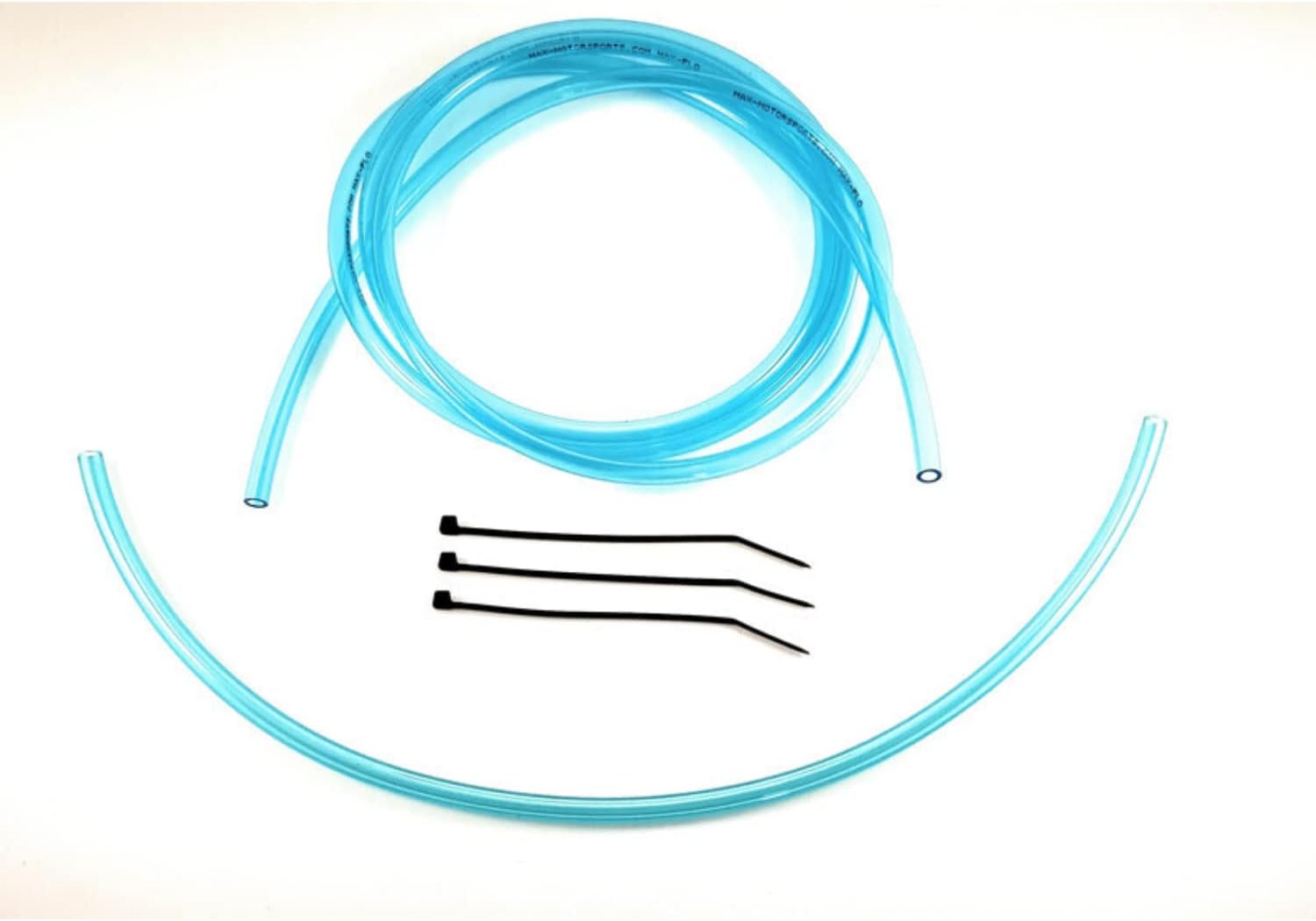 Universal 4mm ID Carburetor Vent Hose Lines Overflow 5'ft Kit Compatible with Keihin Mikuni Carb Mx ATV (Clear Aqua Blue)
