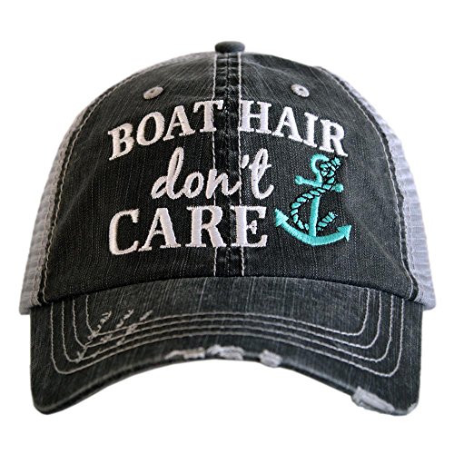 KATYDID Boat Hair Don’t Care Baseball Cap - Trucker Hat for Women - Stylish Cute Sun Hat Mint