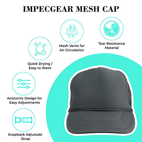 impecgear 2 Packs Youth Kid's Baseball Caps Trucker Hats Mesh Cap(2 for Price of 1)2