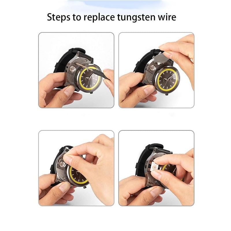 Encendedor Reloj 2 en 1 Recargable USB Negro miniatura 4