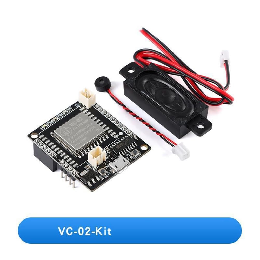 2 Pezzi -02-Kit AI Intelligente Scheda di Sviluppo Vocale Offline VC02 Modulo di Controllo Vocale di Riconoscimento Offline