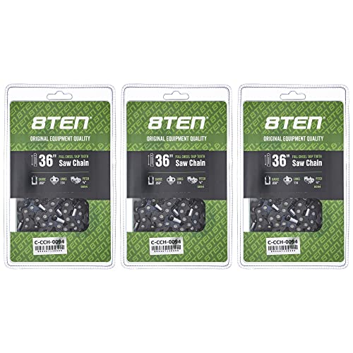 8TEN Full Chisel Skip Tooth Chainsaw Chain 36 Inch