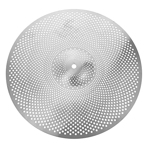 TOYANDONA 14 Inch Alloy Low Volume Cymbal for Drum Set Silent Mute Pad Easy to Install