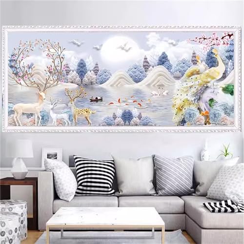 Diamond Painting adulte de qualité supérieure avec broderie diamant cerf 70x160cm