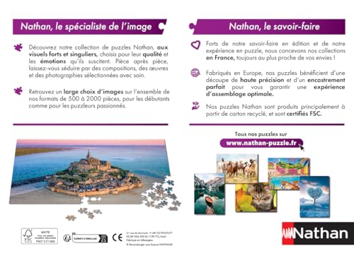 Puzzle 500 pièces : Les barques du lac de Braies Italie Ravensburger Nathan - vue 4