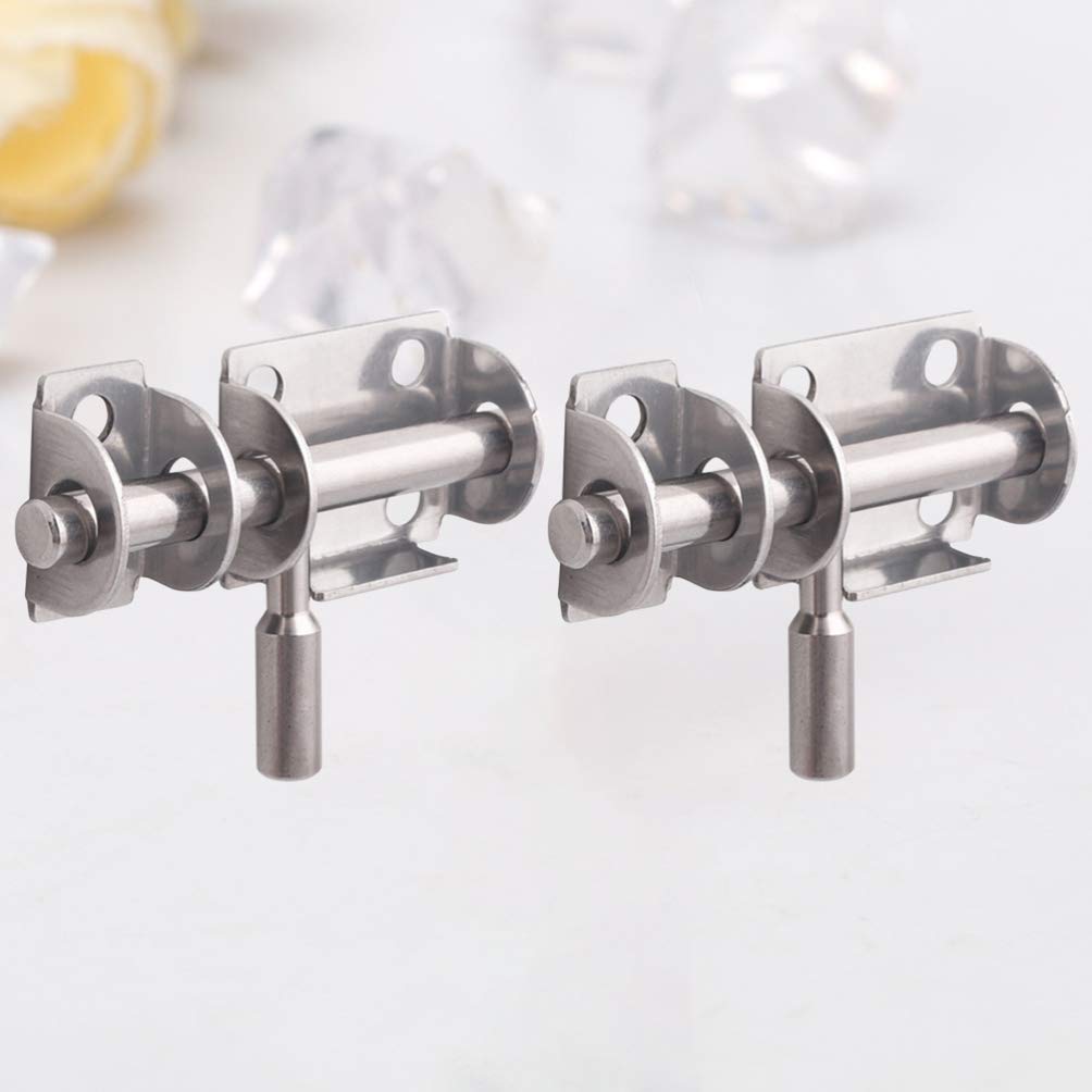 DOITOOL Stainless Steel Door Bolt Set 2 Pcs Door Lock Reinforcer Latch for Home Office