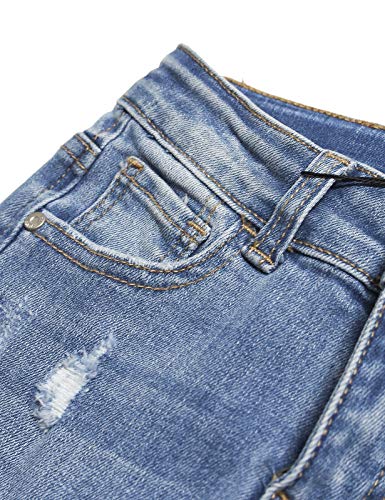 Calça jeans infantil infantil skinny rasgada com lantejoulas rosa e estrelas da KIDSCOOL Space, Silv