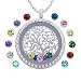 Family Tree of Life Birthstone Necklace Jewelry - Gifts for Mom Floating Charm Living Memory Lockets Pendant, Birthday Gifts, Christmas Day Gifts, Anniversary Thanksgiving Gifts