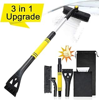 BOKA Car Snow Brush, 35" Extendable Snow Brush and Ice Scraper Detachable Snow