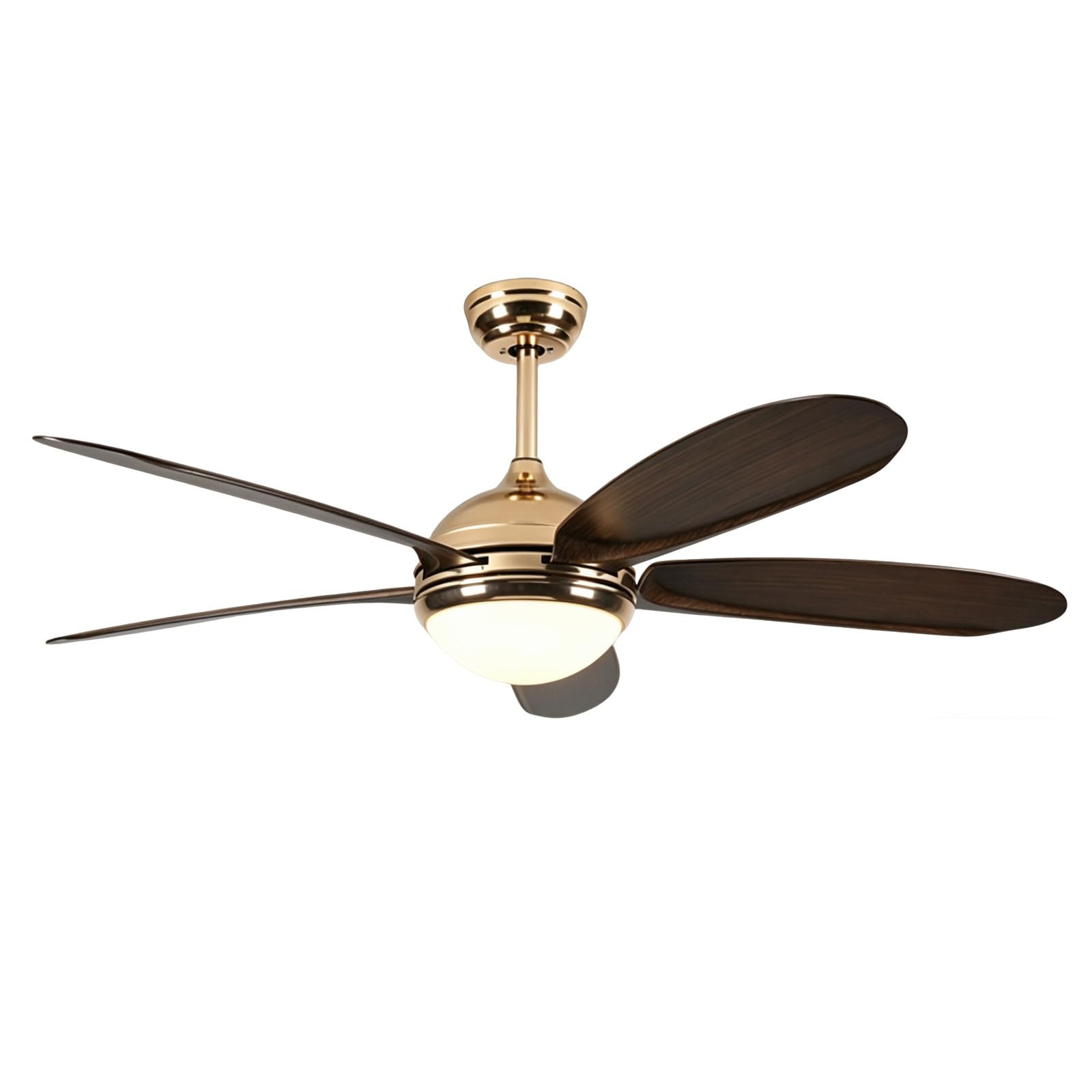ZJHAHJY 52" Ceiling Fans with Lights and Remote Control, Quiet Fan Fixtures Dimmable,Reversible,DC Motor 6 Speeds Light for Bedroom Living Room Dining