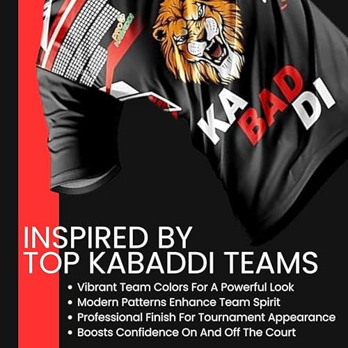 Image of Kabaddi Jersey for Boys & Men | Quick-Dry Stretchable Sports T-Shirt for Practice & Match Wear | Lightweight Durable & Breathable Fabric | Vibrant Team Colors