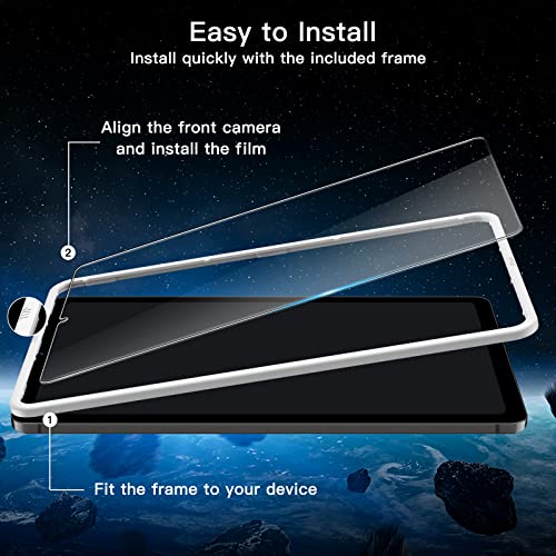 Image of JETech Screen Protector for Samsung Galaxy Tab S6 Lite (10.4 Inch, 2024 /2022 /2020 Model) with Easy Installation Frame, 9H Tempered Glass Film, HD Clear, 2-Pack